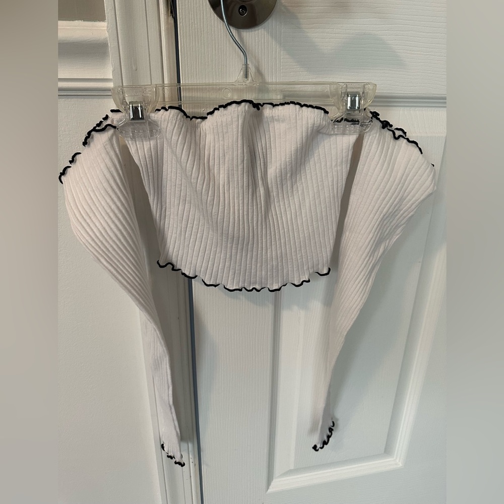 White Off The Shoulder Crop Top